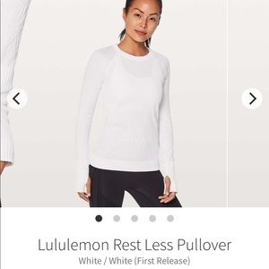 lululemon white Rest Less pullover sz6
